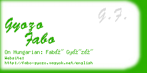gyozo fabo business card